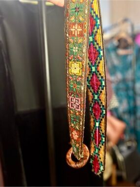 Embroidered Boho Belt - REVERSIBLE!